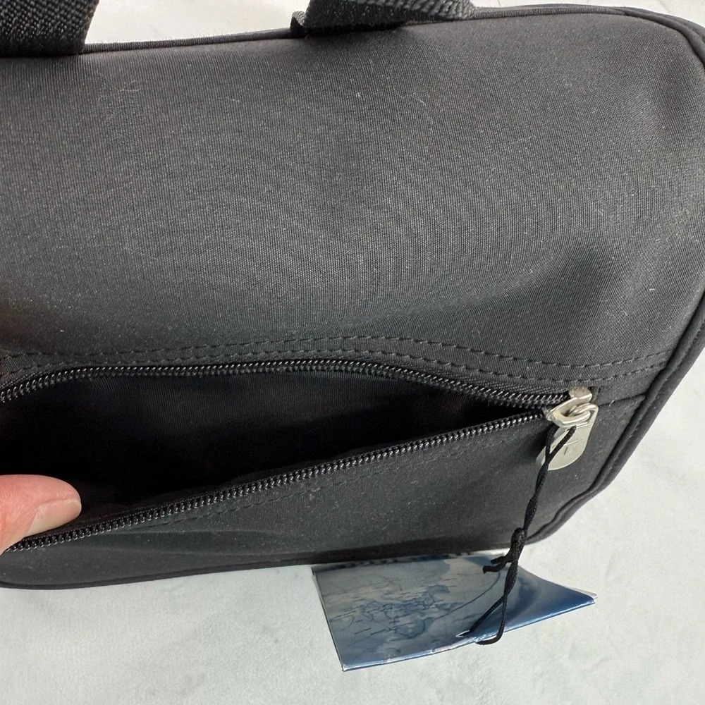 Makeup Mirrored Travelon Brush Makeup Portable Vanity Compact Toiletry‎ Black